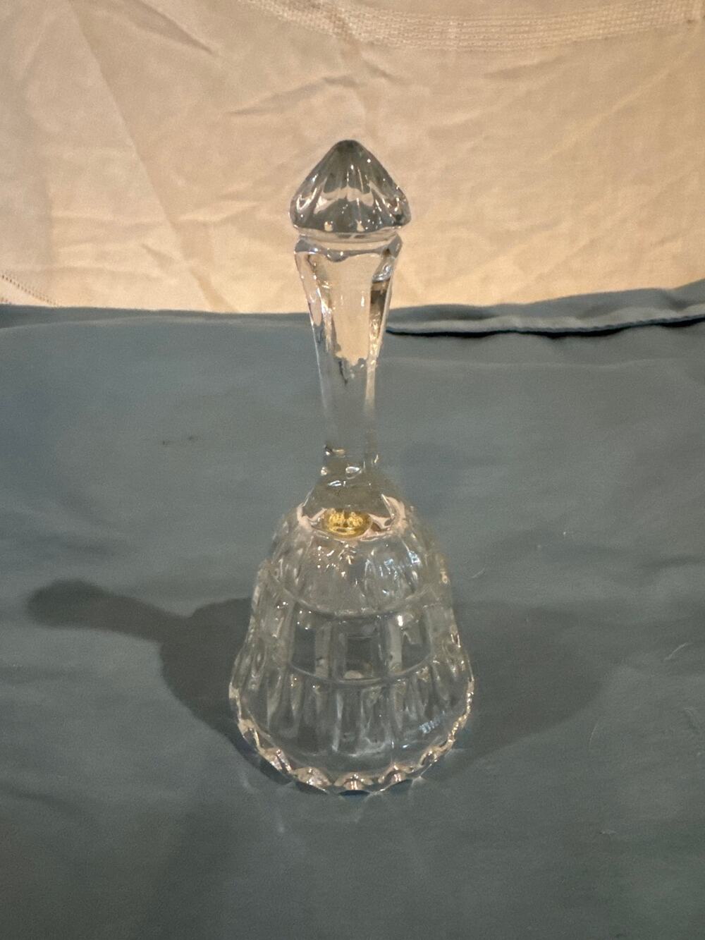 Vintage Kristal Zajecar Yugoslavia 24% Lead Crystal Dinner Bell Sawtooth Rim